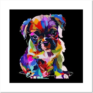 Puppy Colorful Pop Art Design Dog Lover Gift Idea Posters and Art